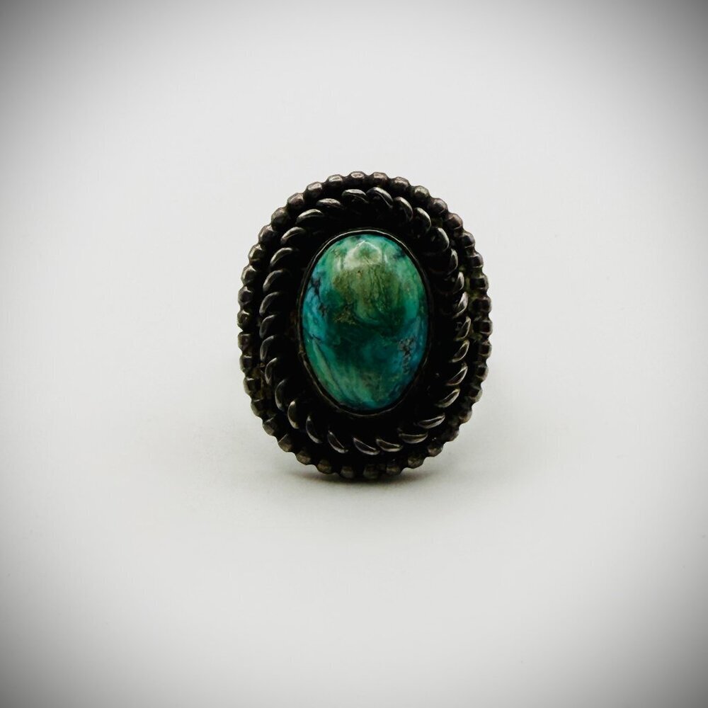 Vintage Sterling Ring — Signed “ER” — Size 6.5, 7g